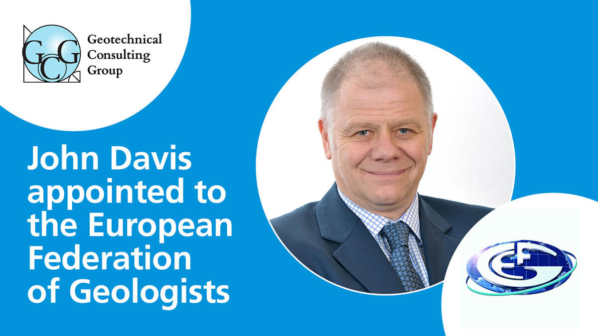 GCG’s John Davis is appointed to the European Federation of Geologists