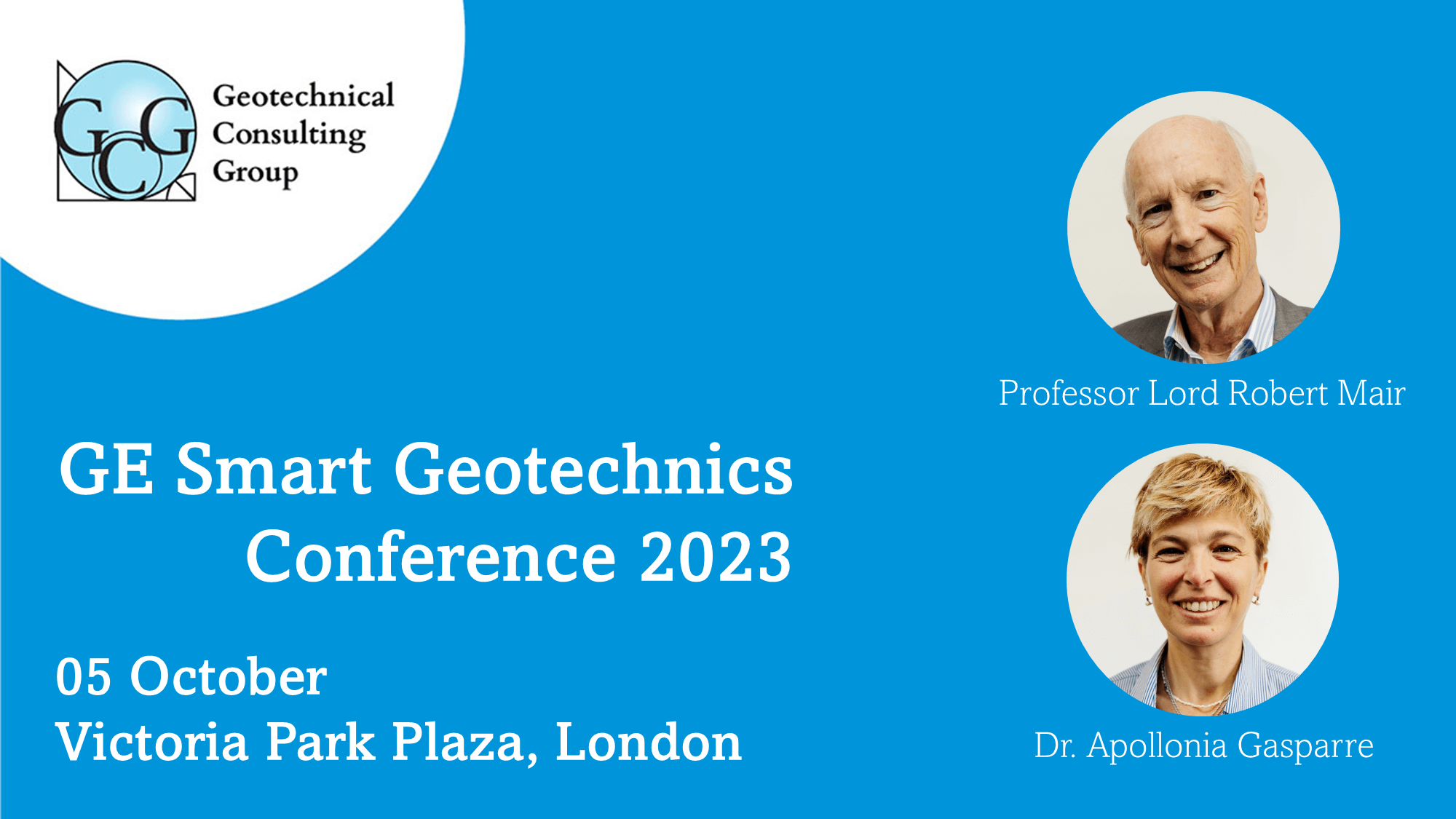 GCG at the 2nd GE Smart Geotechnics Conference