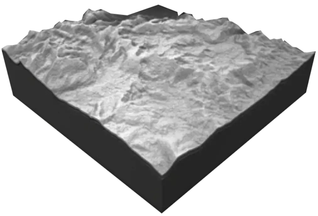 A 3D topographical map
