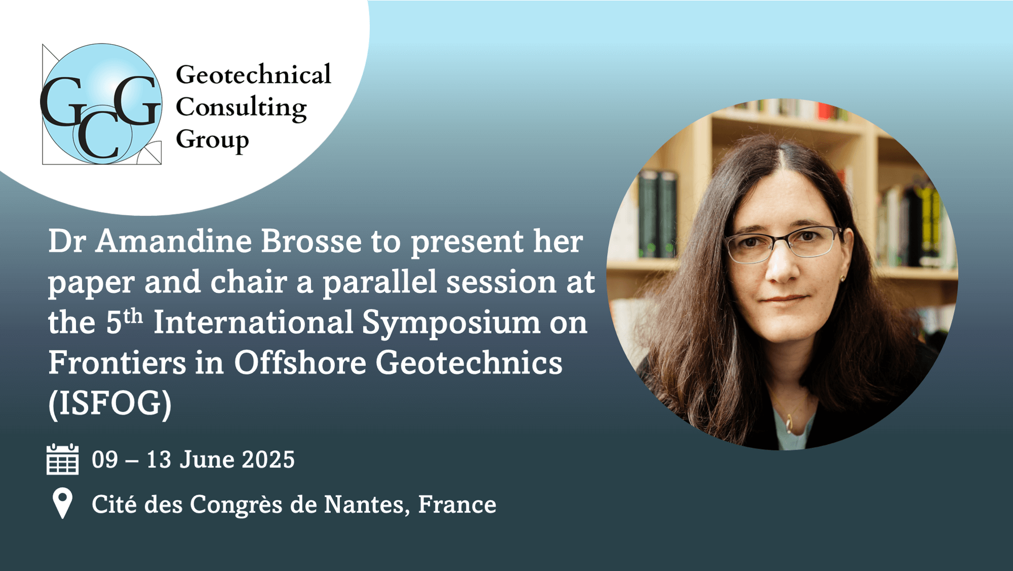 Dr Amandine Brosse to present her paper and chair a parallel session at ISFOG 2025