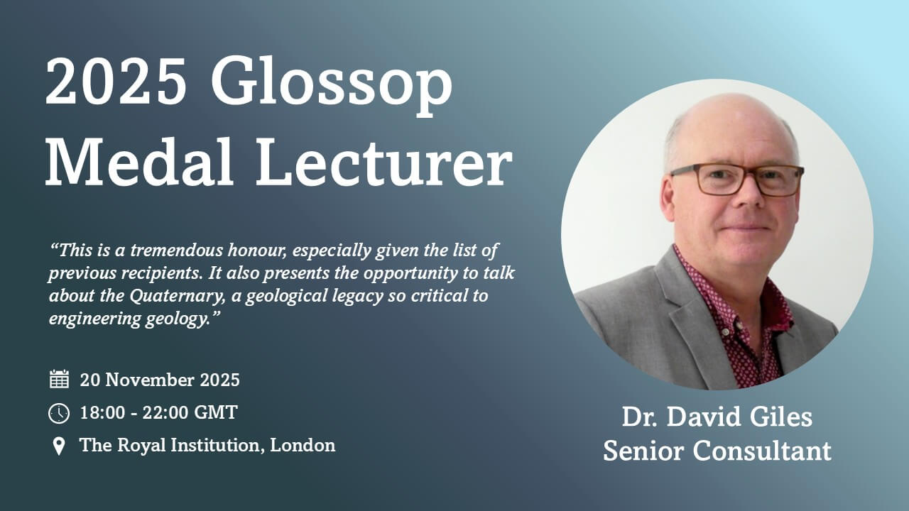 Announcing the 2025 Glossop Medal Lecture by Dr. Dave Giles