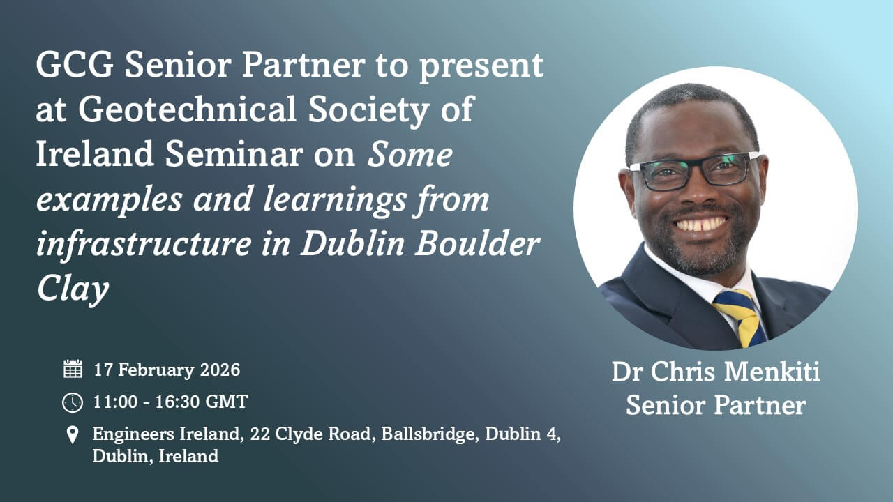 GCG to Present at “Building Dublin’s Future from the Ground Up – Characterisation of Dublin Soils and Bedrock”